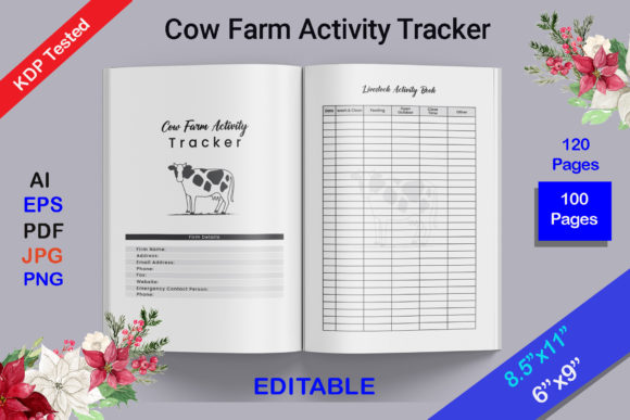 Download Cow Farm Activity Tracker KDP Interior - Activity Collection