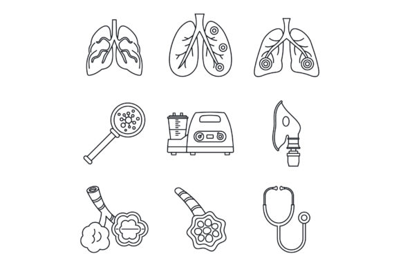 Download Pneumonia Disease Icon Set - Premium Resources
