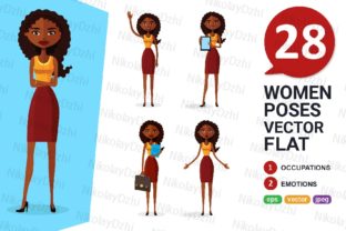 Download African Woman Animated Vector Set - Man Collection
