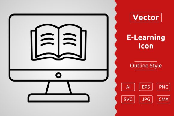 Download E-Learning Outline Icon Design - Icon Collection
