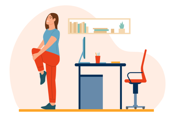 Download Workplace Workout People. Woman Doing Sp - Man Collection