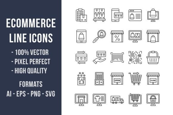 Download 50 Ecommerce Line Icons - Icon Collection
