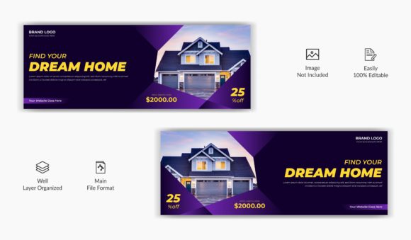 Download Real Estate Rent Sale Facebook Cover - Premium Resources