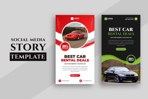 Download Car Rental Social Media Story Template - Rent Collection