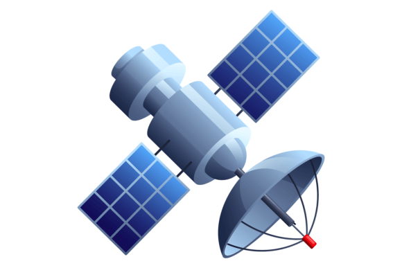 Download Space Satellite Cartoon Icon. Shuttle Wi - Icon Collection