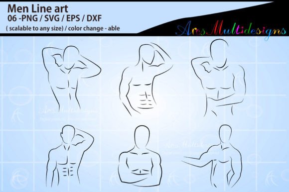 Download Man Nude Line Art Graphics - Man Collection