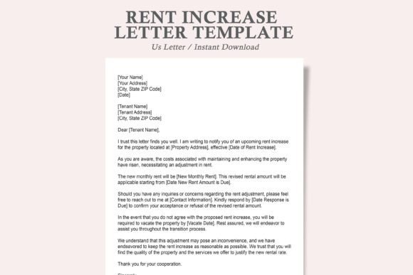 Download Rent Increase Letter,rental Agreement - Rent Collection