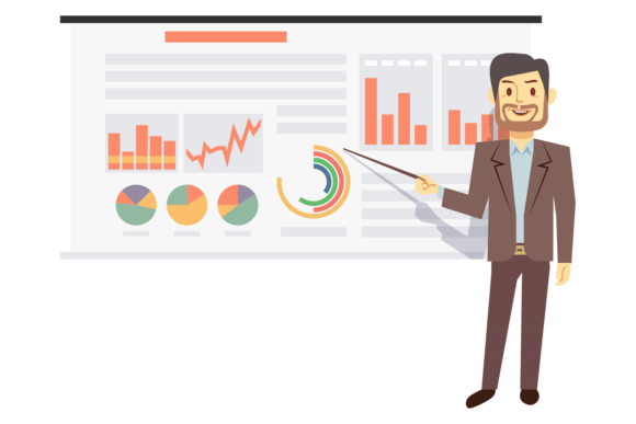 Download Man Showing Financial Business Infograph - Man Collection