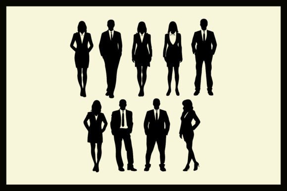 Download Corporate Man Woman Silhouette Clipart - Man Collection