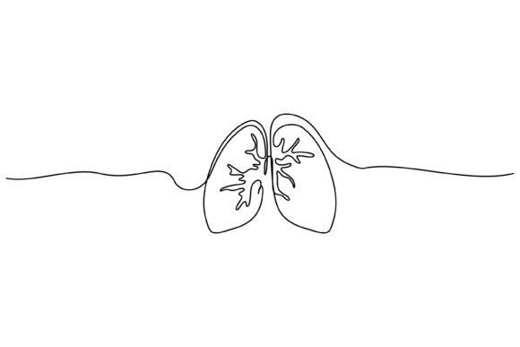 Download Continuous Line Design of Pneumonia - Pneumonia Collection