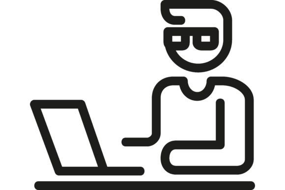 Download Freelancer Line Icon. Worker, Laptop, Re - Icon Collection