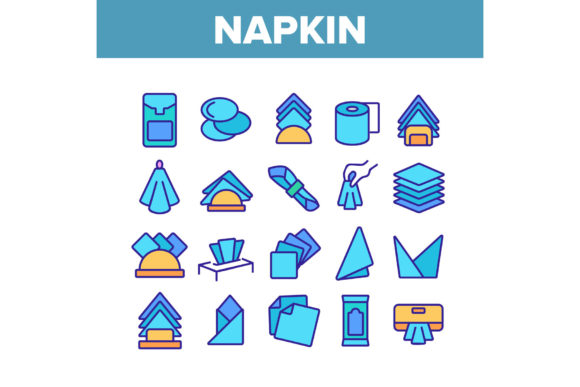 Download Napkin Hygiene Paper Collection Icons - Icon Collection