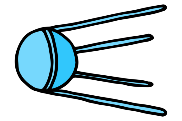 Download Sputnik Icon. Retro Space Satellite Colo - Icon Collection