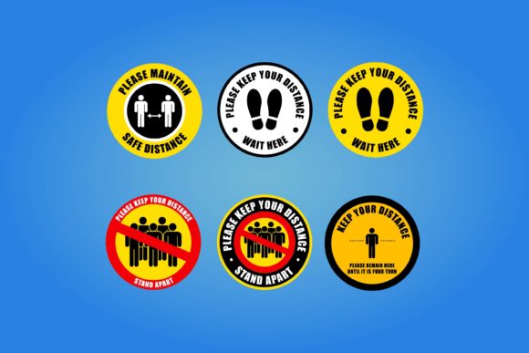 Download Keep Safe Distance Icon Vector - Icon Collection