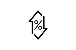 Download Percentages Up and Down Vector Icon - Icon Collection