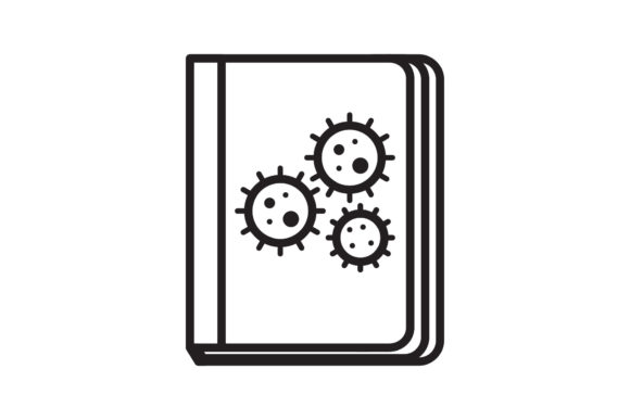 Download Book Icon Virus Black Line Design Vector - Icon Collection