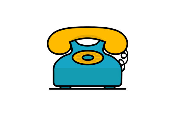 Download Flat Icon of Rotary System Telephone - Icon Collection