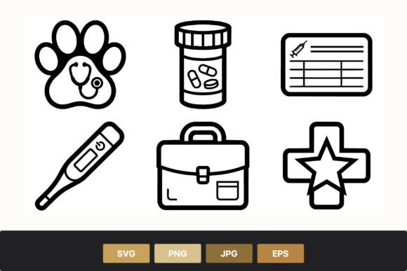 Download Veterinary Medicine Black and White Icon - Icon Collection