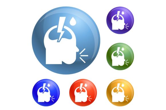 Download Pneumonia Headache Icons Set Vector - Premium Resources