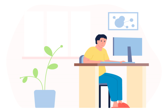Download Man Working from Home. Freelance Concept - Man Collection