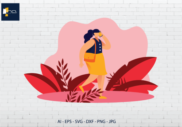Download Flat Career Woman and Telephone - Man Collection